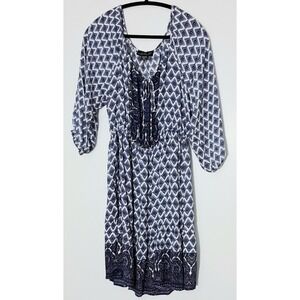 Lola P. Dress Women's Size XL Rayon Flowy Sleeves Boho Bohemian Peasant Cottage